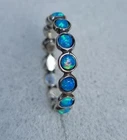 Vintage Solid Silver 925 Real Doublet Opal Ring Australian Natural Opal Jewelery