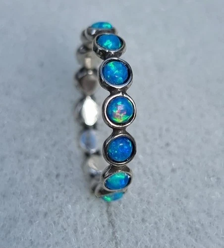 Vintage Solid Silver 925 Real Doublet Opal Ring Australian Natural Opal Jewelery