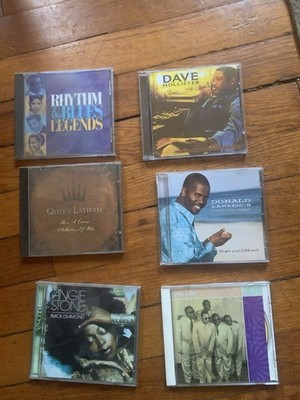 Lot 6 CDs - Black Singers:Hollister; Latifah; Lawrence; Stone; Black Gospel; R&B