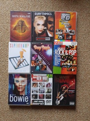 DVD Earth Wind& Fire, Lenny Kravitz, New Wave Hits, Deep Purple, David Bowie