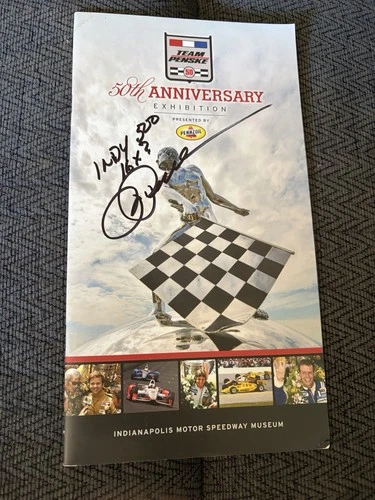 Roger Penske Signed 50th Anniversary Pamphlet Indianapolis Indy 500