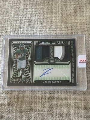 2023 Panini Obsidian Jalen Carter Rookie Dual Patch Autograph /25