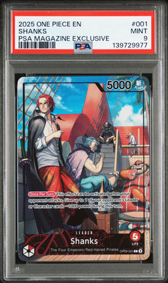PSA10 シャンクス OP09-001 PSAマガジン プロモ　ワンピース Shanks (2025 PSA Magazine Promo) OP09-001 One Piece Promotion
