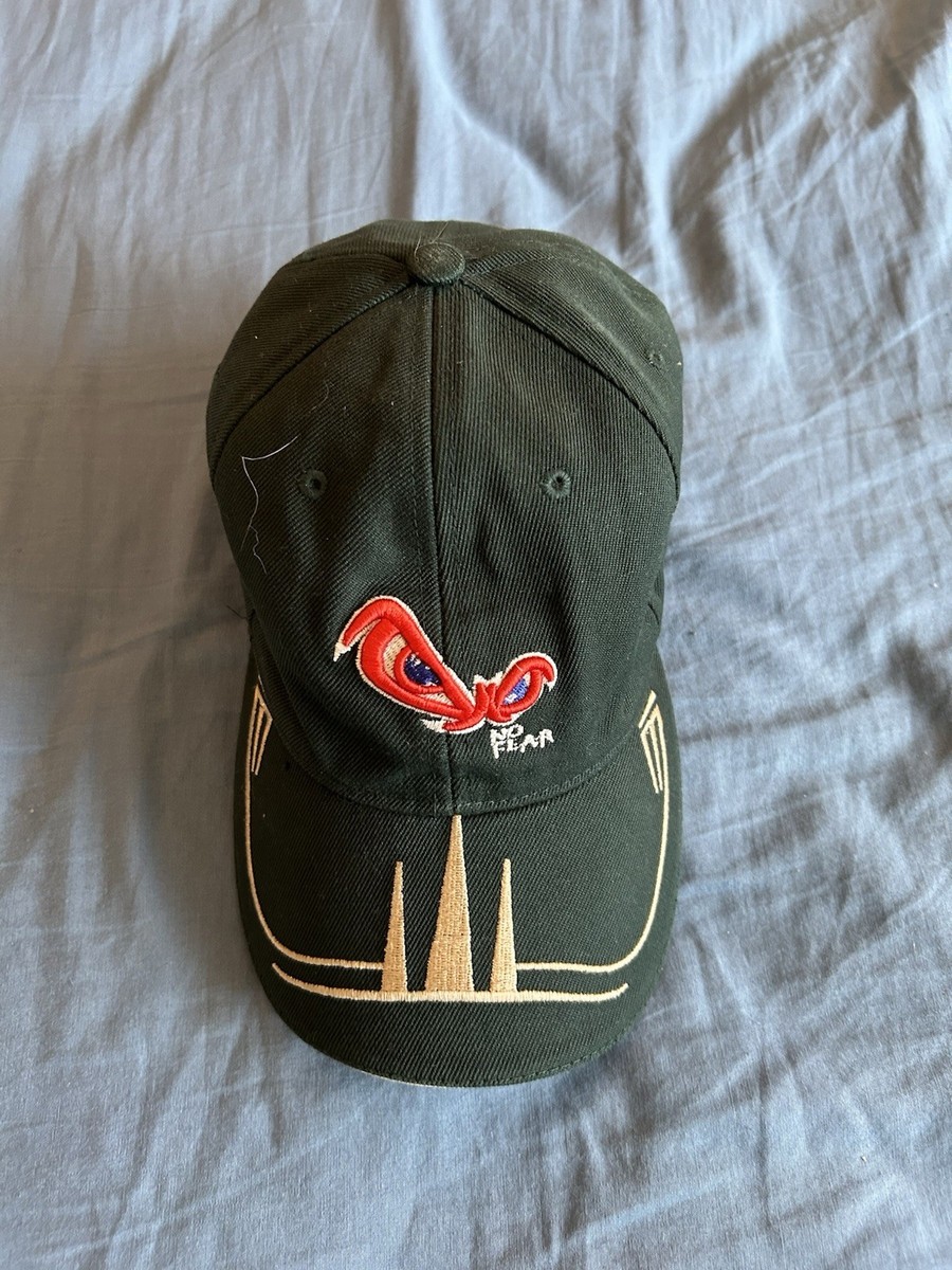 Vintage 90s No Fear Eyes Embroidered Hat Strap Back Adjustable Cap