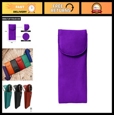 Soft Leather Double Flap Eyeglass Case - 2-in-1 Dual Pouch for Sunglasses  Read