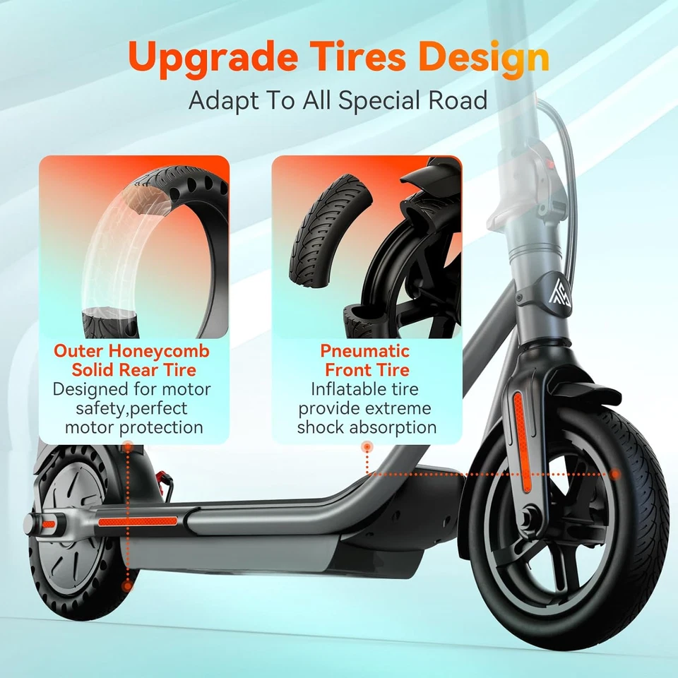 Scooter Eléctrico TST para Adultos, Scooter Eléctrico de Hasta 19 MPH y 20 Millas de Largo Alcance,  Foto 4 de 4