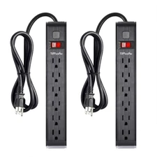 4 ft Multi-Outlet Surge Protector Power Strip for Home Office Electronics