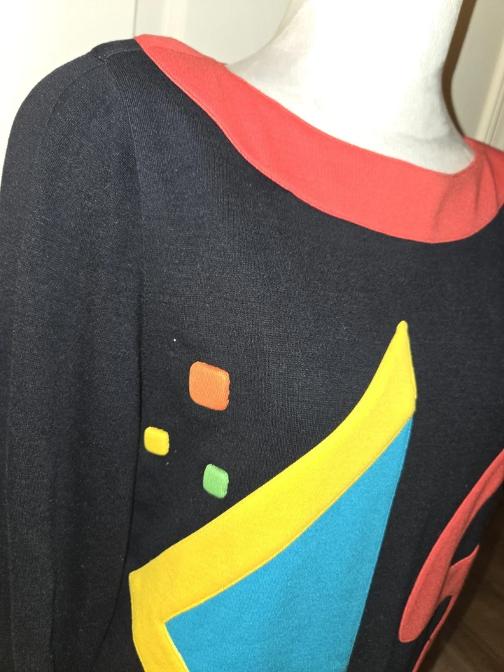 Vtg. Graffiti by Fabrice Simon Dress Size 8 Bodycon Hip Hop 1990 Art To Wear - Image 3 of 4