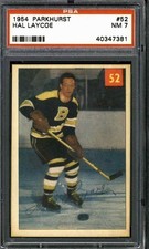 1954 Parkhurst #52 Hal Laycoe - PSA 7
