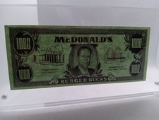 McDonald's 1000 Dollar Burger Bucks. Fred Turner On One Side And Ray Kroc Other.