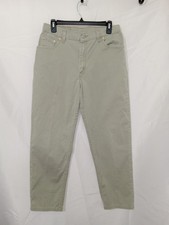Vintage 90s Levi's 550 Jeans Made in USA Sage Green Relaxed Tapered Womens 12