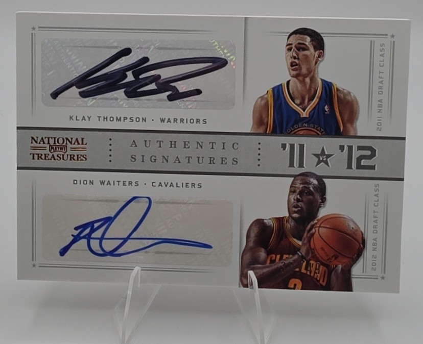 2012 NT Dion Waiters Klay Thompson 11 vs 12 Auto /49 Golden State Warriors view 1