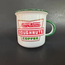 RARE Krispy Kreme Doughnuts 2019 Coffee Logo Mug 4" White/Green/Red