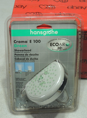 Hansgrohe Croma E 100 Showerhead E 3-Jet, 1.5 GPM 04929 in Chrome