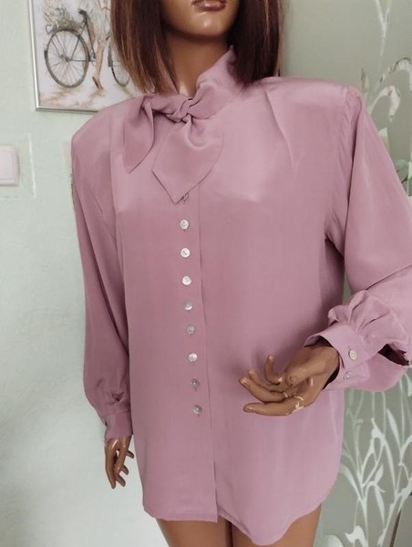 Women Peter Hahn Shirt Pink Silk XXL