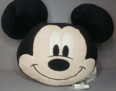 Disney Baby Mickey Mouse Face Head Pillow 10'' Tall X 14'' Wide Plush