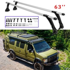 For Ford Econoline Van Roof Rack 63 Top Crossbars Kayak Cargo Luggage Carrier For Ford Econoline Van Roof Rack 63 Top Crossbars Kayak Cargo Luggage Carrier