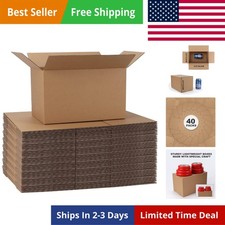 40 Packs 10x6x6 Shipping Boxes Corrugated Cardboard Boxes Shipping Box Bulk f...