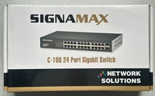 NEW Signamax SC10040 C-100 24 Port Gigabit Network Switch With 2 SFP Ports