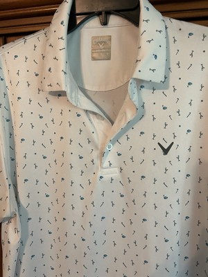 Callaway Opti-Dri Polo Martini Cocktail Golf Club Men Shirt sz L Excellent Cond
