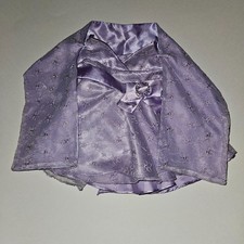 BABW Build A Bear Purple Dress Attached Wrap Embroidered Daisy Floral Fancy