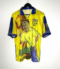 Vintage Ronaldo R9 Brazil bootleg shirt Jersey football soccer size XL rare