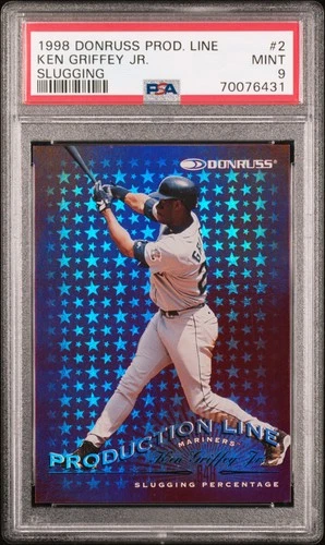 1998 Donruss Production Line Slugging #2 Ken Griffey Jr. Slugging PSA 9 /646 HOF