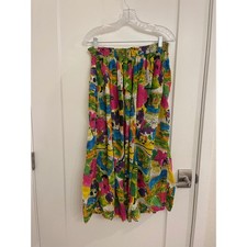 Vintage Gauzy Cotton Maxi Skirt Travel Floral 80s 90s Grandmacore
