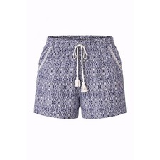 Briggs XXL Pull On Shorts Blue White Elastic Waist Tassel Tie Casual Shorts