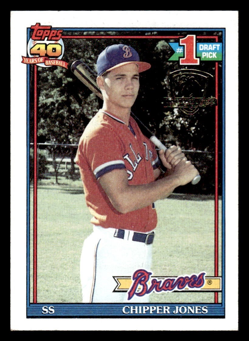 1991 Topps Desert Shield Baseball #333 Chipper Jones EX/MT - NM *f1
