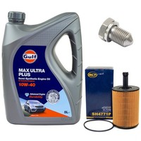 MotoröL Filter Set 10W-40 5 Liter + ÖLablassschraube FüR Seat Cordoba Skoda 1.9