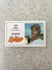 1981 Permagraphics credit card Perma Graphics Jim Rice Red Sox  A59