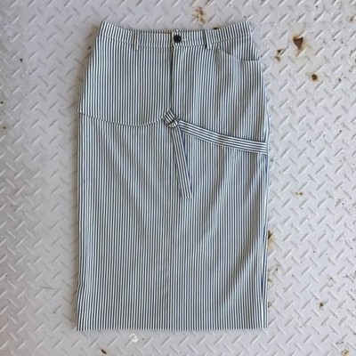 John Galliano Vintage Striped Skirt M Trench Style Designer
