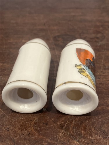 2 X WW1 British Crested China Models of Artillery Shells with WHITCHURCH Crest - Picture 5 of 5