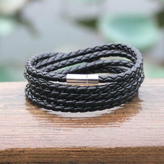 Punk Multi-layer Men Leather Wrap Braided Wristband Bracelet Bangle Jewelry Gift Punk Multi-layer Men Leather Wrap Braided Wristband Bracelet Bangle Jewelry Gift