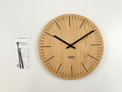 Upstairs 12'' Inch 1' Ft Beige Minimalist Clock