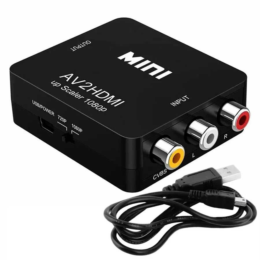 RCA to HDMI Converter Adapter AV 1080P For TV Audio Video Composite CVBS AV2HDMI - Image 2 of 4