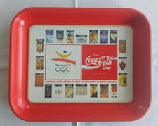Coca-Cola Coke Tablett Metall 1992 Olympische Spiele Barcelona 33,5 x 27 cm
