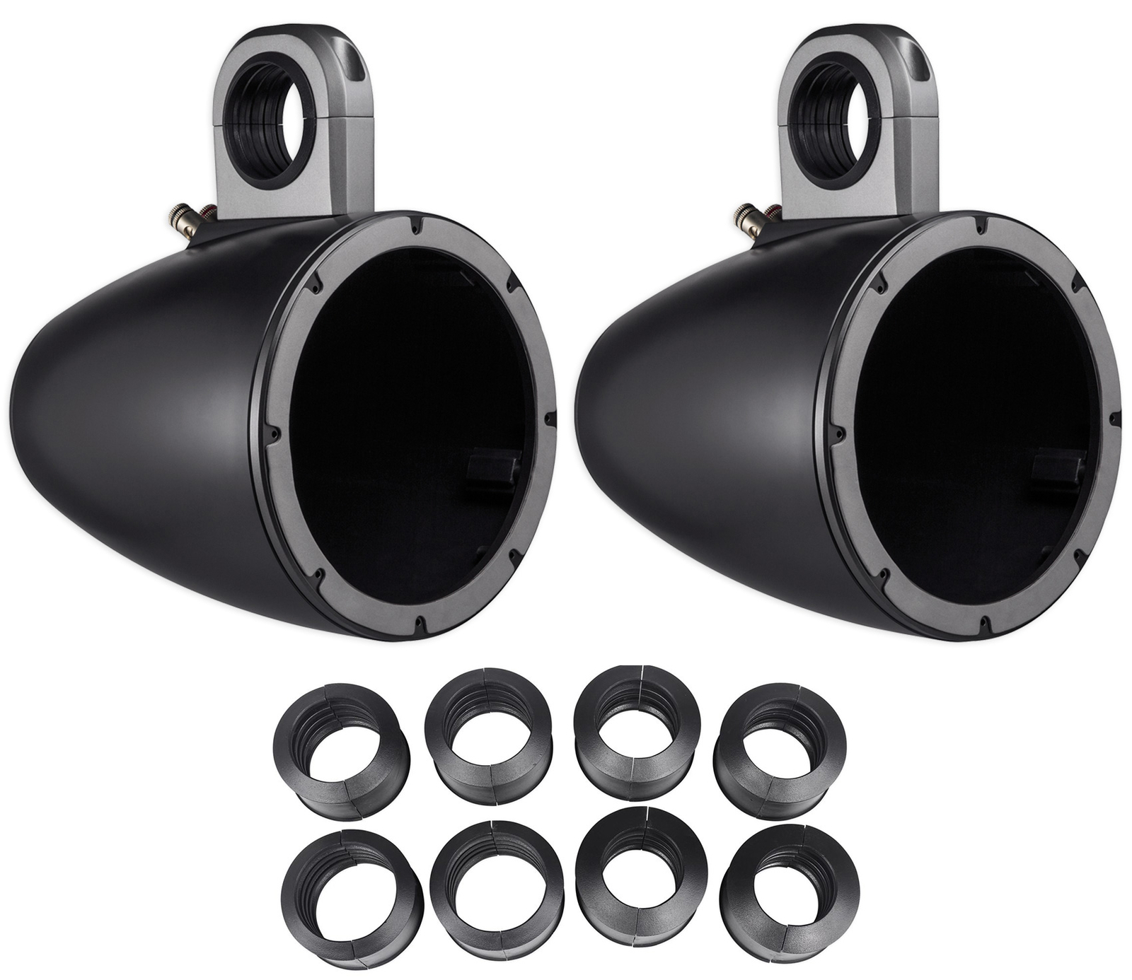 Пара корпусов для вейкбордов Kicker 43KMTES8B Black Marine 8 Адаптеры для вейкбордов KMTES8