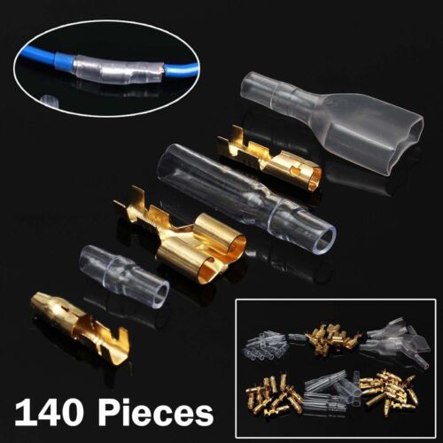 140pcs 3.9mm Car Motorcycle Brass Bullet Connectors Male&Female Wire Terminal - Picture 1 of 19