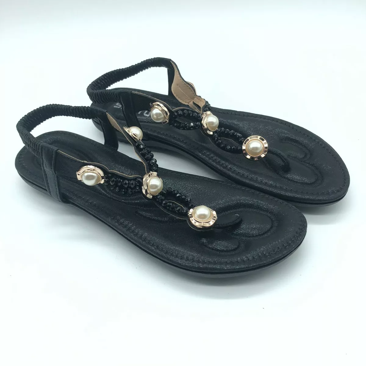 Pearl store beaded sandals