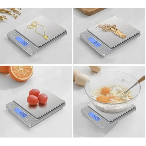 Küchenwaage Electronic Grammwaage Haushaltswaage 2KG/1g Digital Edelstahl (M4) - Bild 5 von 5