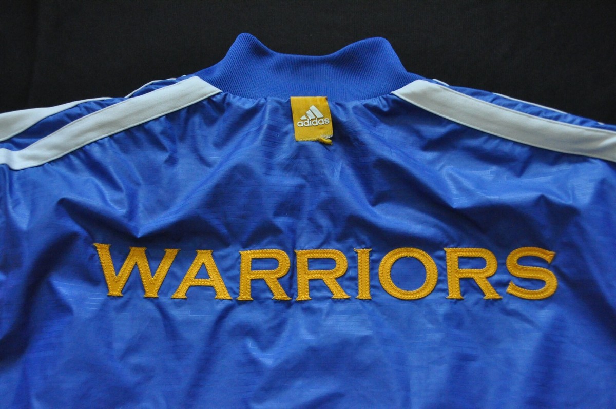 Golden State Warriors Adidas Jacket Warm Up On Court Blue