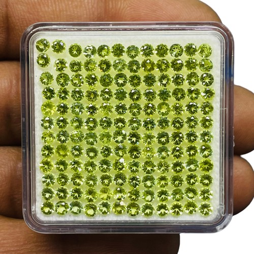 200 Stck. Natürliche Peridot 2,5 mm Rundschliff Top Qualität Lose Unbehandelt Edelsteine - Bild 7 von 9