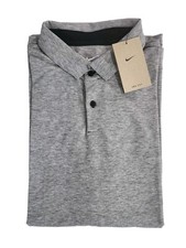 Nike Dri-FIT Tour Heathered Gray Golf Polo Shirt Men's Size XL FJ1643-010 Gray