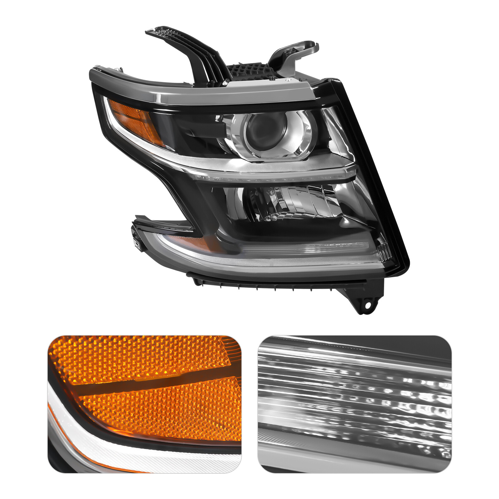 For 2015-2017 Tahoe/ Suburban LED DRL Right Passenger Side Halogen Headlight