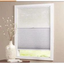 CUSTOM CUT Snow Drift/Shadow White Cordless Day and Night Cellular Shade