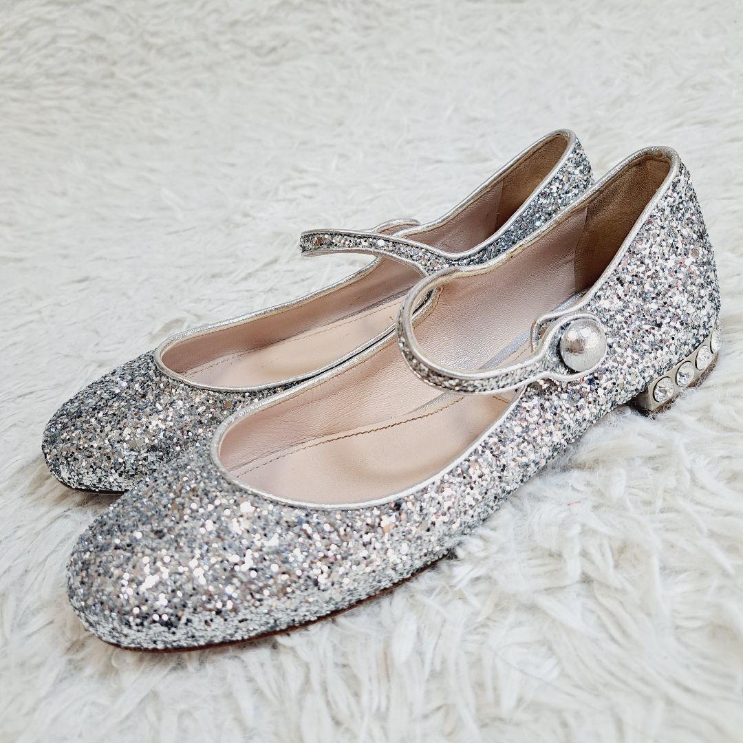 Beautiful Miu ✨ Miu Bijou Heels Mary Jane Pumps Pearl Glitter | eBay