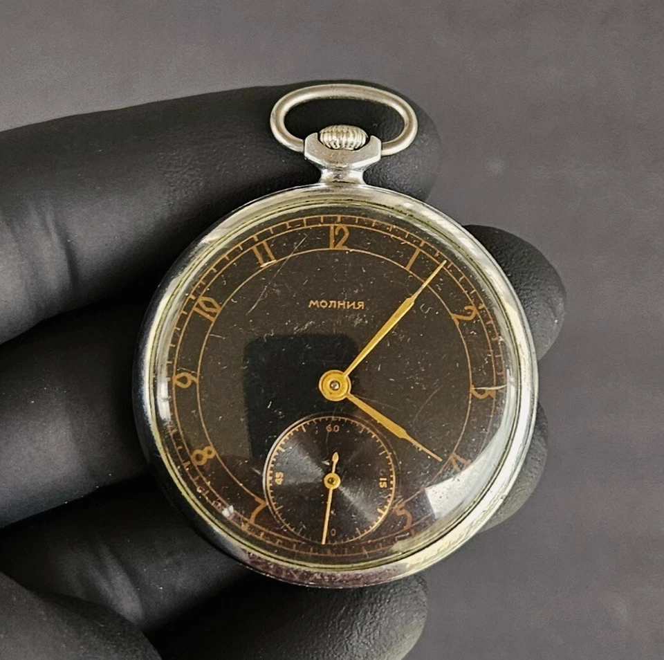 Reloj de Bolsillo URSS MOLNIYA 1955 Vintage Foto 3 de 4