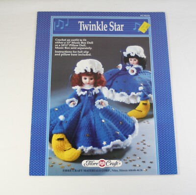 Fibre Craft Crochet Doll Pattern Booklet Twinkle Star 13'' FCM 211 1990